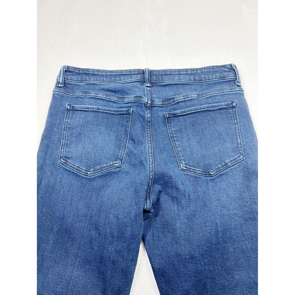 Quince Luna Stretch Flare Jeans Size 32 Dark Wash Wide Leg Quiet Luxury - Picture 2 of 10